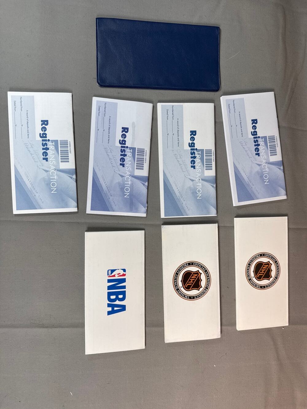 Check book balance registers Blank 7 total plus blue cover unused